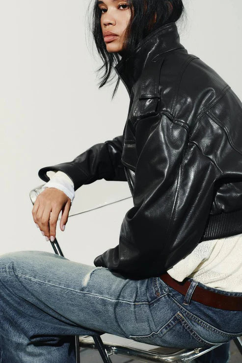 Elise™ | Kurze Lederjacke