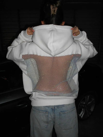 LUMINA™ | Crystal open-Back Hoodie