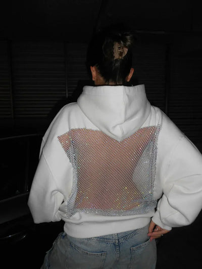 LUMINA™ | Crystal open-Back Hoodie