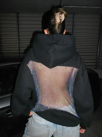 LUMINA™ | Crystal open-Back Hoodie