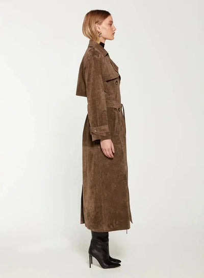 Chloe™ | Wildleder-Trenchcoat
