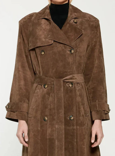 Chloe™ | Wildleder-Trenchcoat