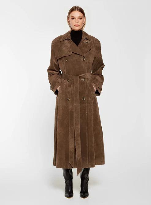 Chloe™ | Wildleder-Trenchcoat