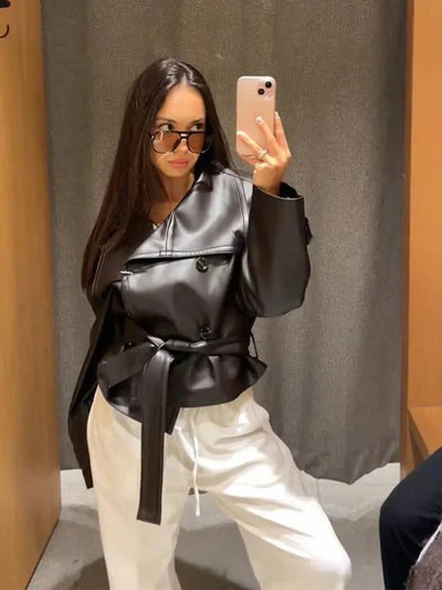 Myra | Cropped Trench Coat